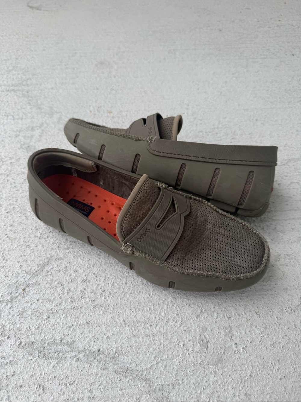 Swims Olive Slip-On Waterproof Driving Loafers Size 7
